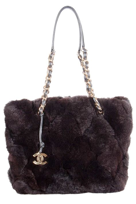 chanel fur bag